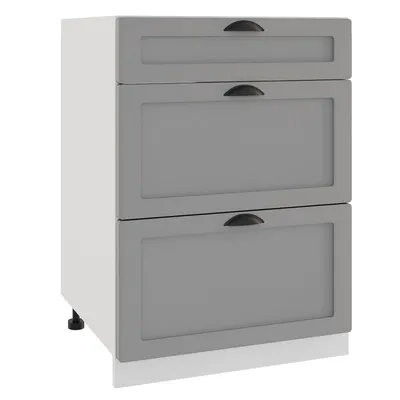 Szafka Dolna ADELINE D60 S/3 Szary Mat