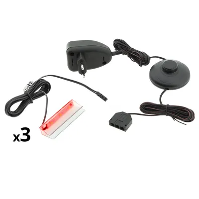 Oświetlenie LED Na 3 Półki - Czerwone