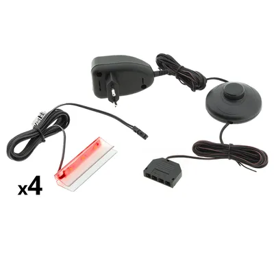 Oświetlenie LED Na 4 Półki - Czerwone