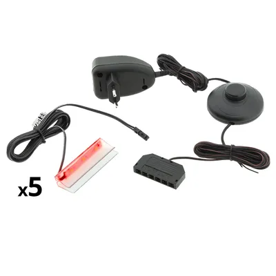 Oświetlenie LED Na 5 Półek - Czerwone