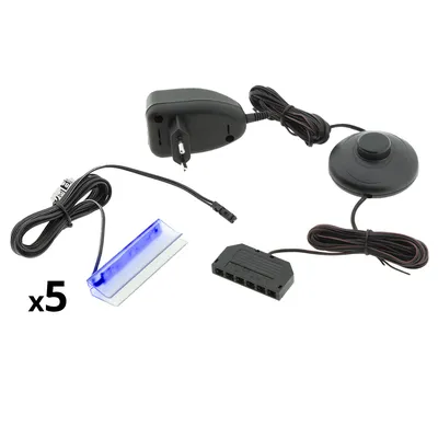 Oświetlenie LED Na 5 Półek Niebieskie