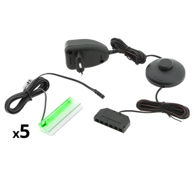 Oświetlenie LED Na 5 Półek - Zielone