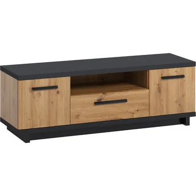 Komoda RTV INEZA IN02 Dąb Artisan / Czarny