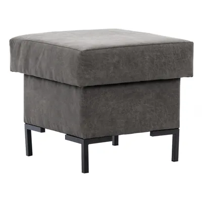 Pufa SELVA A Manila Dark Grey - Czarny