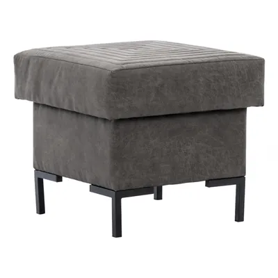 Pufa SELVA B Manila Dark Grey - Czarny