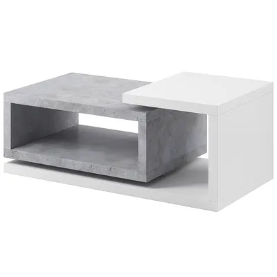 Stolik Kawowy TABO BT97 Biały / Beton Colorado