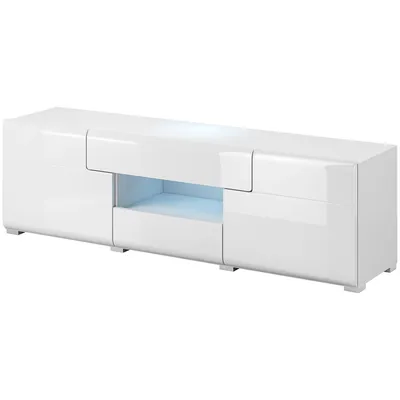 Komoda RTV DELTO TL41 Biały / Biały Połysk