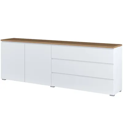 Komoda MUDO 28 Biały / Dąb Mauvella