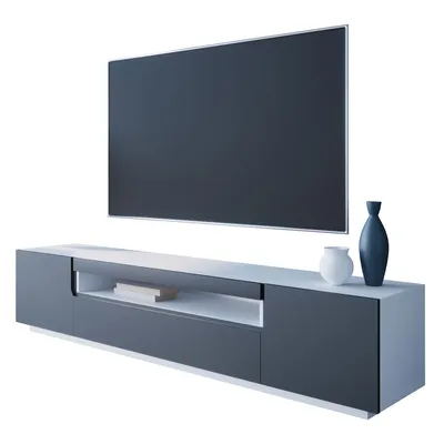 Komoda RTV DONE 200 Biały / Czarny