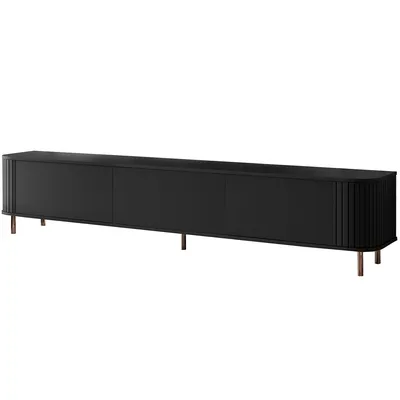 Komoda RTV 220 3K ZENO Czarny / Złoty