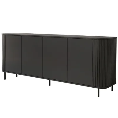 Komoda 4D 200 ZENO Czarny / Czarny