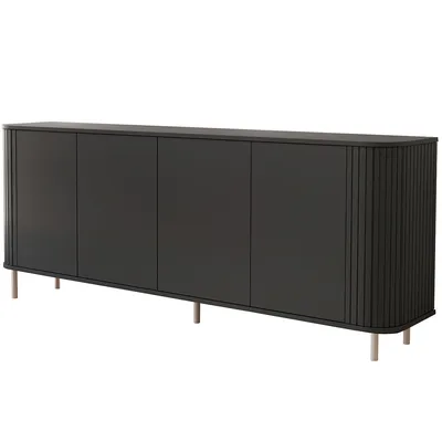 Komoda 4D 200 ZENO Czarny / Kaszmir