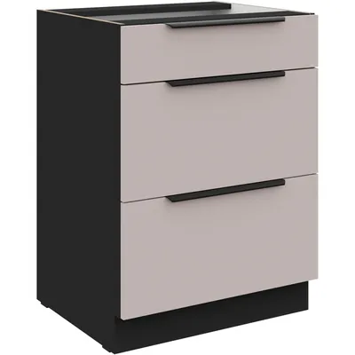 Szafka Z Szufladami 60 SILVIA 08 Czarny / Kaszmir