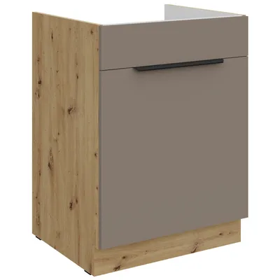 Szafka Dolna Pod Zlew Z Szufladą 60 ERIS 05 Dąb Artisan / Piaskowa Szarość