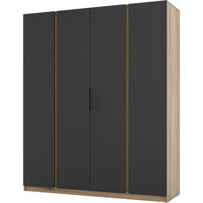 Szafa 200cm KAYA 07 Dąb Evoke / Czarny
