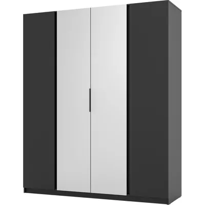 Szafa 200cm Z Lustrem KAYA 08 - Czarna