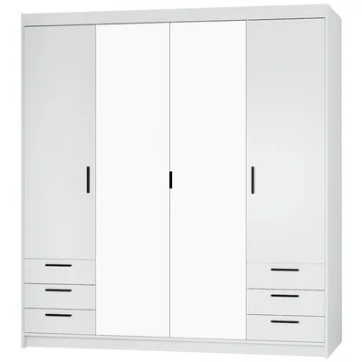 Szafa Z Lustrem ELENI 4D6S - Biała
