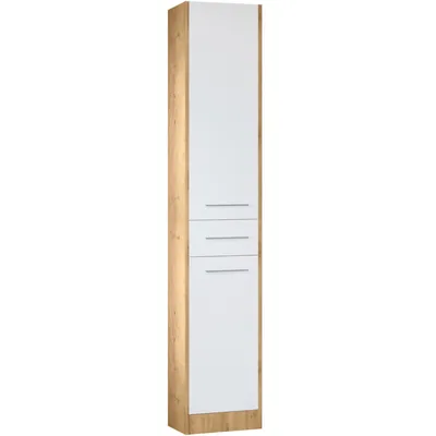 Szafka Łazienkowa Wysoka SLIM SL1 Dąb Artisan / Biały