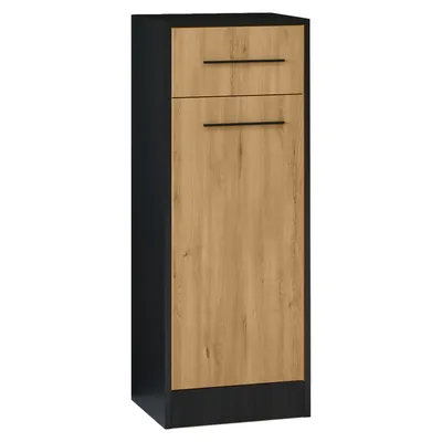 Szafka Łazienkowa Niska SLIM SL3 Czarny / Dąb Artisan