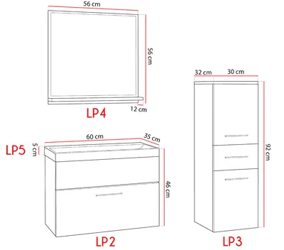 Łazienka TIPO MINI Laminat - Biały