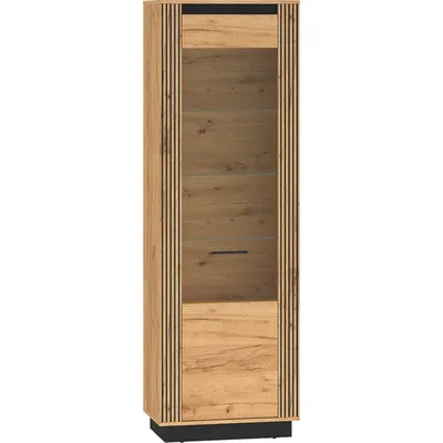 Witryna URSA 04 Dąb Craft Złoty + Czarny