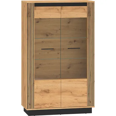 Witryna URSA 05 Dąb Craft Złoty + Czarny
