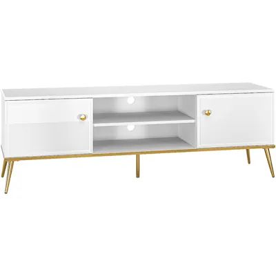 Szafka RTV GOLDEN GL06 Biały Połysk