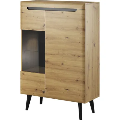 Witryna MARDI 05 Dąb Artisan / Czarny