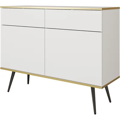 Komoda ARA KSZ107 Biały + Czarny