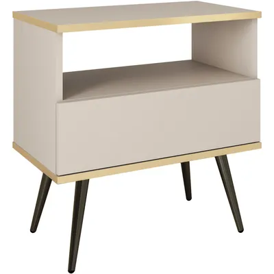 Stolik Nocny ARA S54 Beż + - Czarny