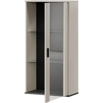 Kaszmirowo-Czarna Komoda RTV SINDI 5J 180 cm