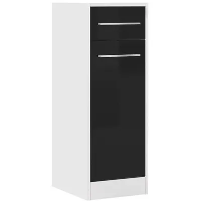Szafka Łazienkowa Niska SLIM SL3 Biały / Czarny Połysk WYPRZEDAŻ