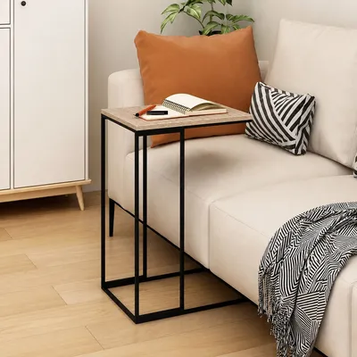 Stolik Pomocniczy Boczny Pod Laptopa Metalowy Stelaż Loft