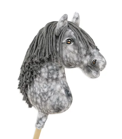 Hobby Horse Duży Koń Na Kiju Premium Siwek Jabłkowity Siwą TUM-TUM