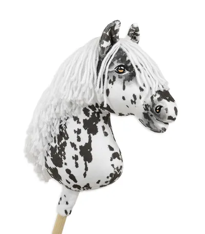 Hobby Horse Duży Koń Na Kiju Premium Tarantowaty TUM-TUM - Biało-Czarny