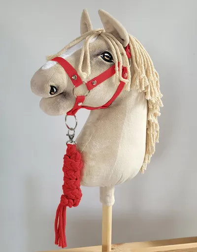 Uwiąz Dla Konia Hobby Horse Pleciony Ze Sznurka TUM-TUM - Czerwony