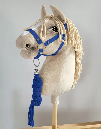 Uwiąz Dla Konia Hobby Horse Pleciony Ze Sznurka TUM-TUM - Niebieski