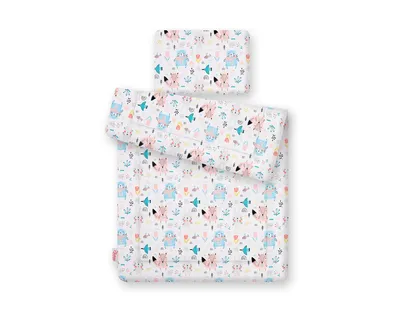 Komplet Pościeli Dla Niemowląt Wypełnieniem 2-CZ 75x100cm Misie TUM-TUM