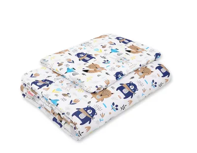 Komplet Pościeli Dla Niemowląt Wypełnieniem 2-CZ 75x100cm Misie TUM-TUM
