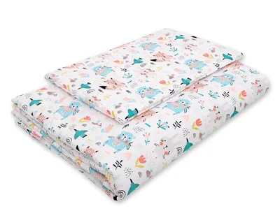 Komplet Pościeli Dla Dzieci Wypełnieniem 135x100 cm Misie TUM-TUM
