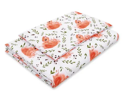 Komplet Pościeli Dla Dzieci Wypełnieniem 135x100 cm Wiewiórki TUM-TUM