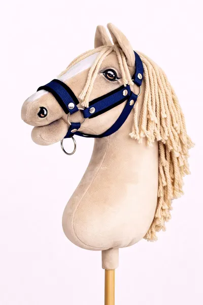 Kantar Regulowany Dla Konia Hobby Horse Czarnym TUM-TUM - Granatowy