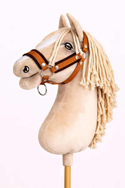 Kantar Regulowany Dla Konia Hobby Horse Rudy Czarnym Futerkiem TUM-TUM