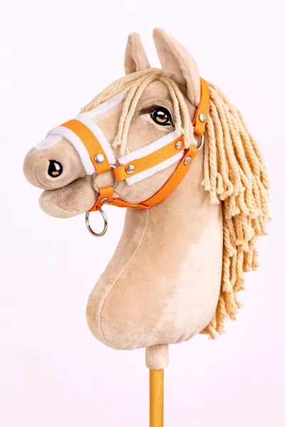 Kantar Regulowany Dla Konia Hobby Horse Neon Orange Białym TUM-TUM