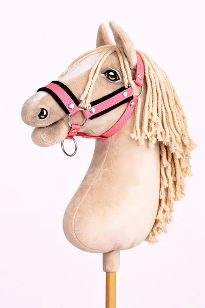 Kantar Regulowany Dla Konia Hobby Horse Neon Pink Czarnym TUM-TUM