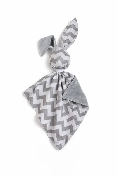 Zając Przytulanka Doudou Dwustronna Bawełna Minky Chevron TUM-TUM - Szary