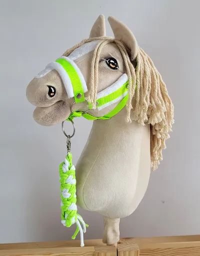 Uwiąz Dla Konia Hobby Horse Pleciony Ze Sznurka Neon Green/ TUM-TUM