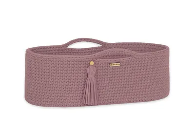 Kosz Mojżesza Boho Bawełniany Handmade Materacykiem Mauve TUM-TUM
