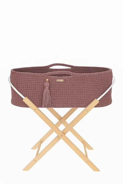 Kosz Mojżesza Boho Handmade Ze Stojakiem Mauve TUM-TUM
