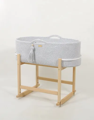 Kosz Mojżesza Boho Handmade Kołyską Jasny TUM-TUM - Szary